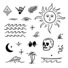 beach tattoos lemoshato tetovalas kamutetko