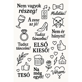 Lemosható tetoválás csomag - Esküvő Pakk - 9