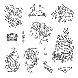 sketch style lemoshato tetovalas