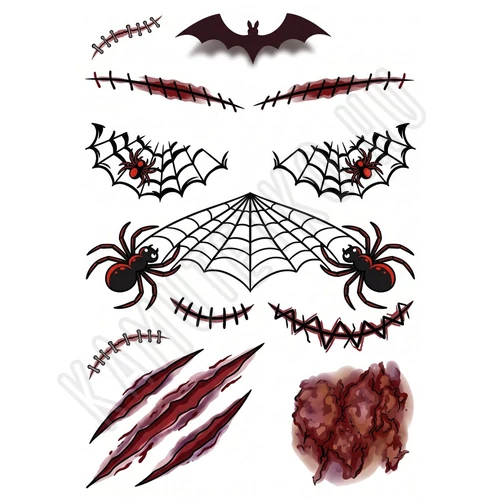 lemoshato arc nyak tetovalas halloween pakk 2