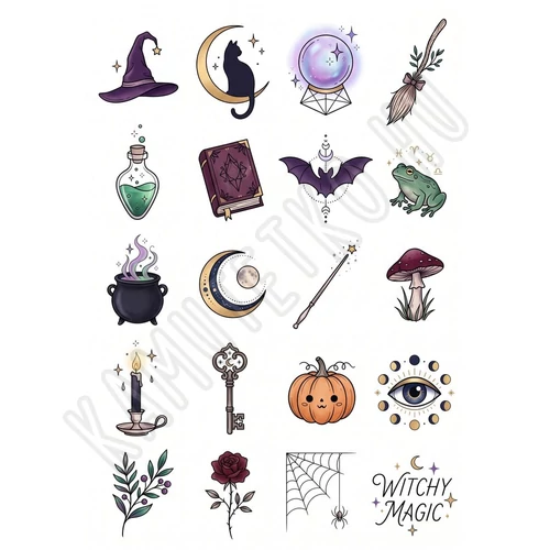 lemoshato tetovalas halloween pakk minimalista rajz 8