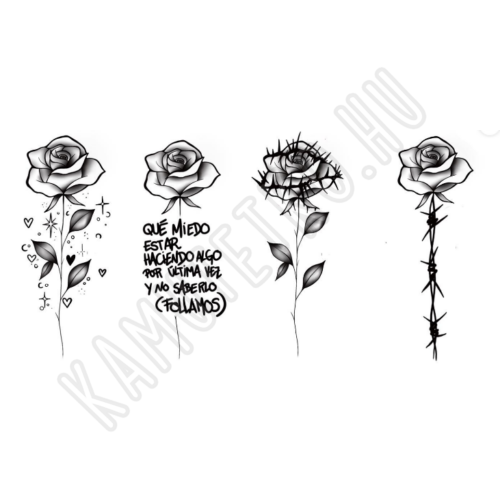 American Blackwork Roses tetoválás csomag