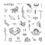 Kép 2/2 - kamutetko american blackwork bundle ideiglenes lemoshato tetovalas csomag