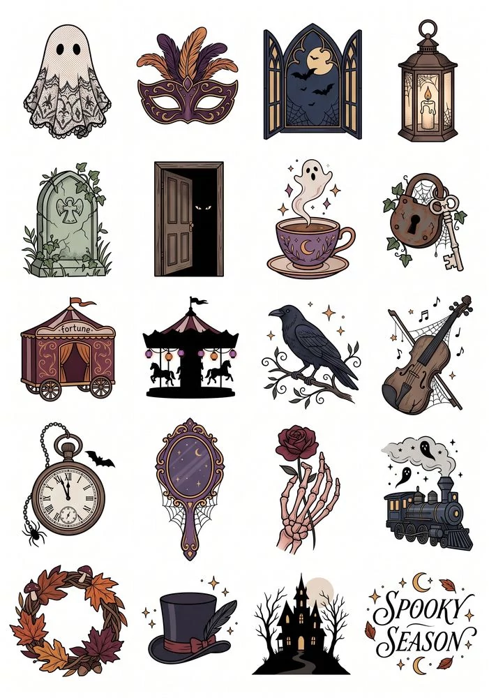 Halloween - Pakk - Minimalista Rajz - 9